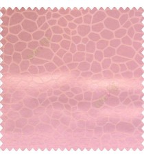 Pink color geometric stone circles water flowing texture self design poly fabric main curtain